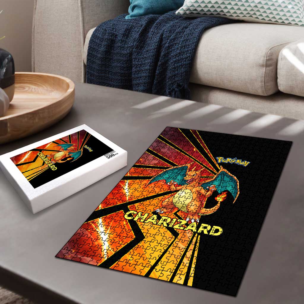 Charizard Poké Puzzle Retro Comic Style Explosion