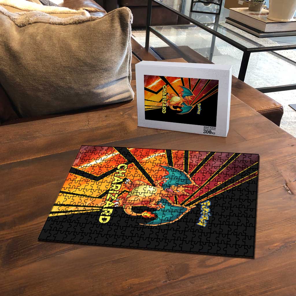 Charizard Poké Puzzle Retro Comic Style Explosion
