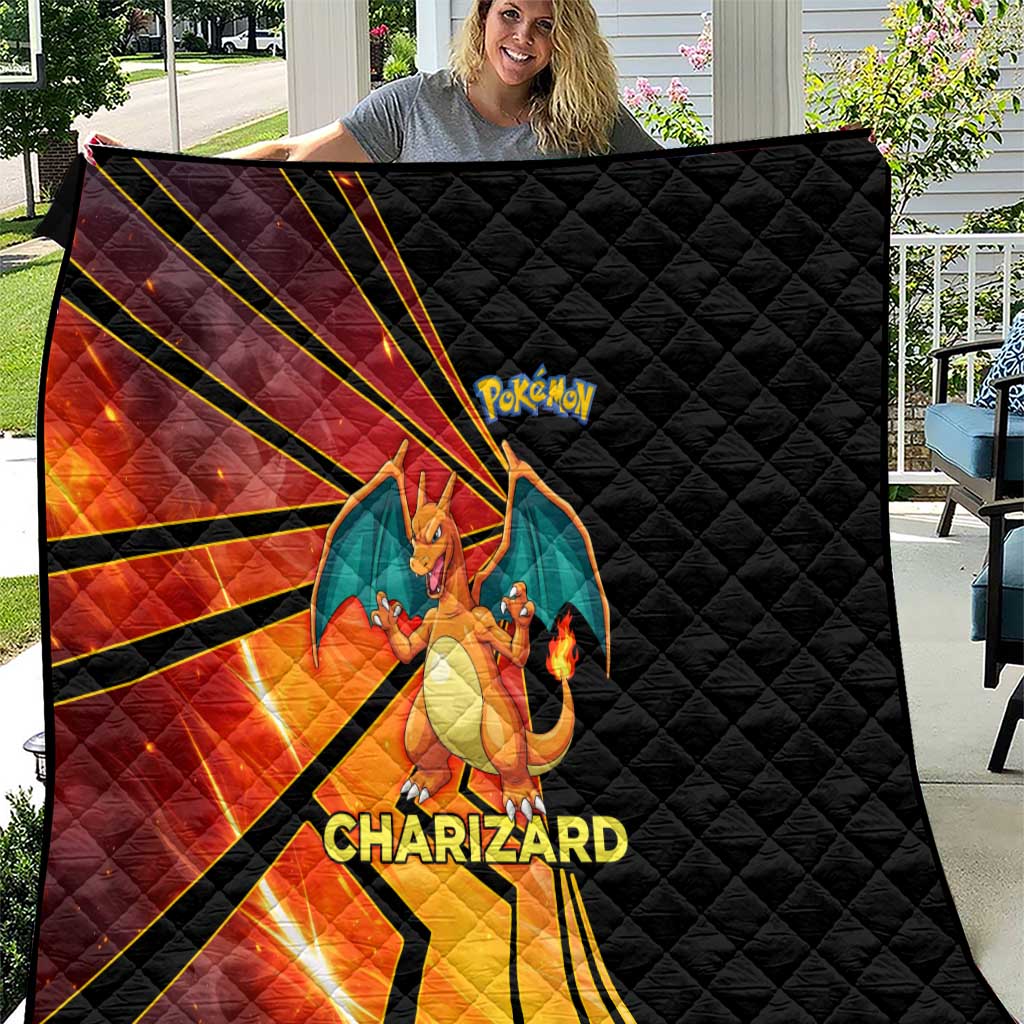 Charizard Poké Quilt Retro Comic Style Explosion