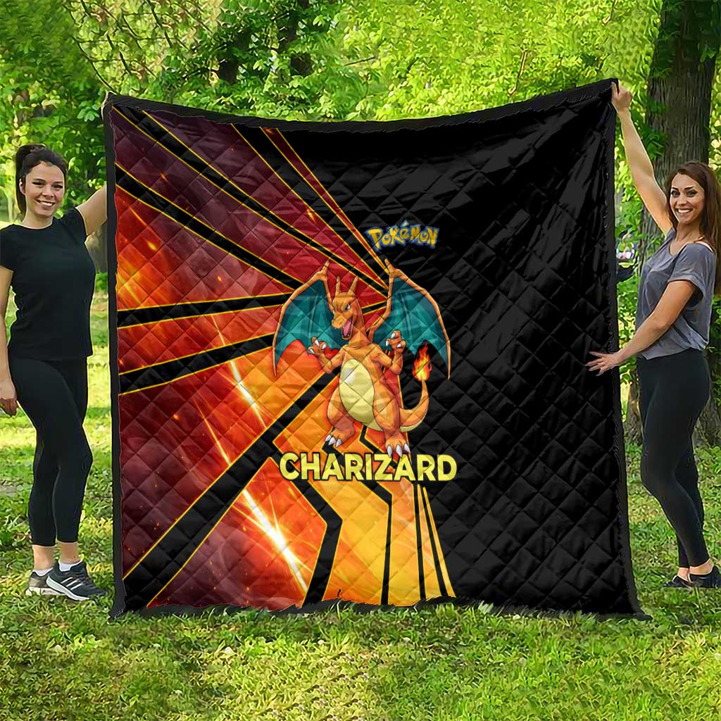 Charizard Poké Quilt Retro Comic Style Explosion