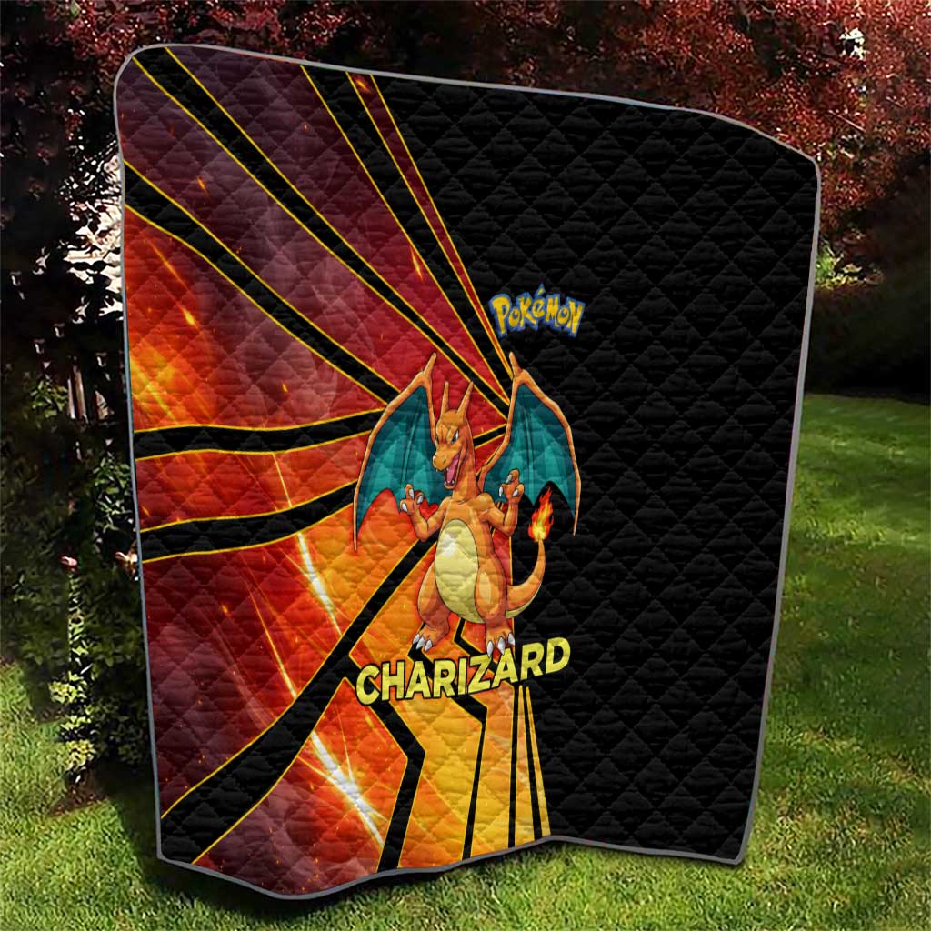Charizard Poké Quilt Retro Comic Style Explosion