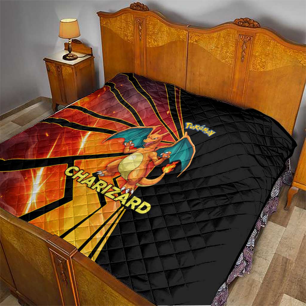 Charizard Poké Quilt Retro Comic Style Explosion