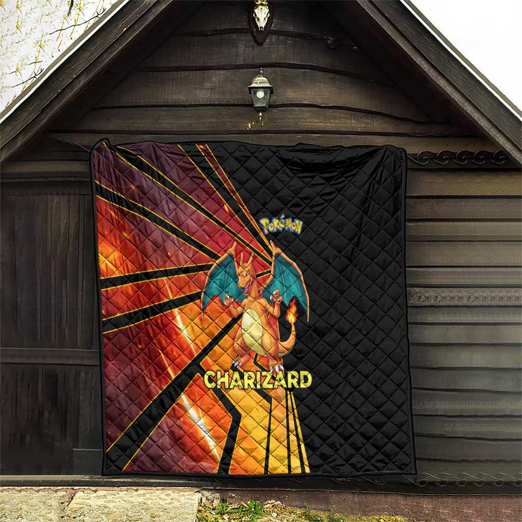 Charizard Poké Quilt Retro Comic Style Explosion