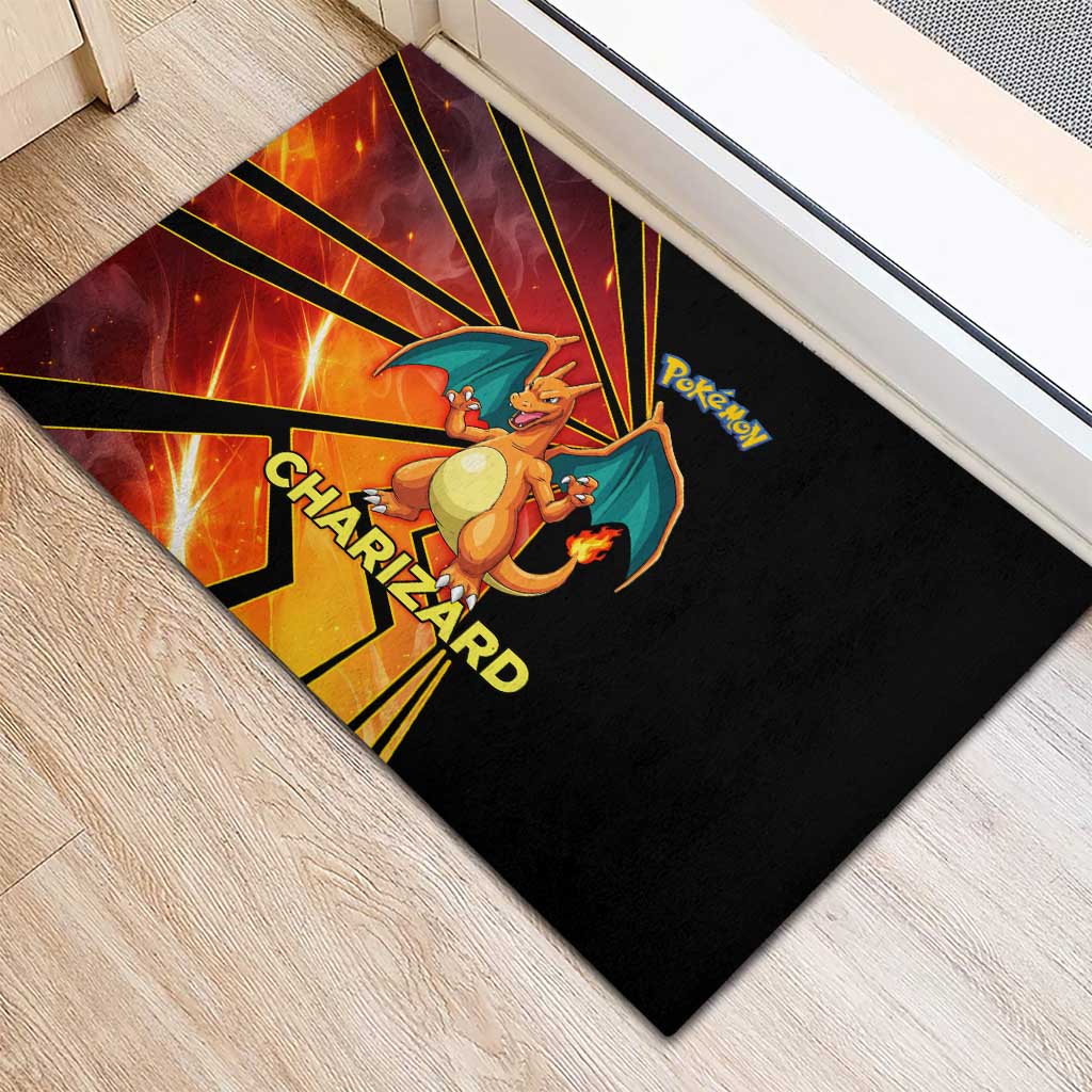 Charizard Poké Rubber Doormat Retro Comic Style Explosion