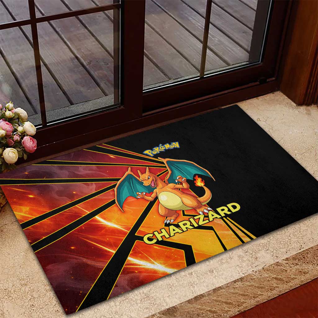 Charizard Poké Rubber Doormat Retro Comic Style Explosion