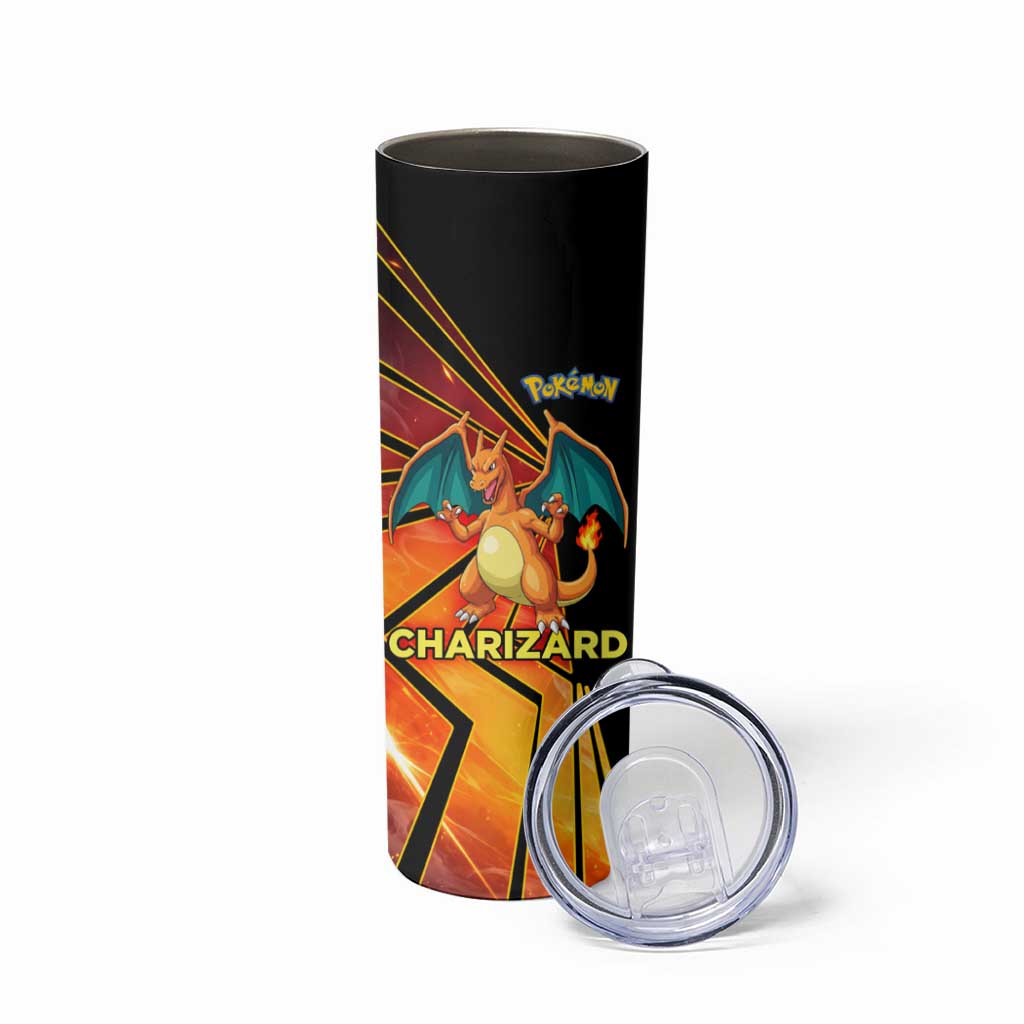 Charizard Poké Skinny Tumbler Retro Comic Style Explosion