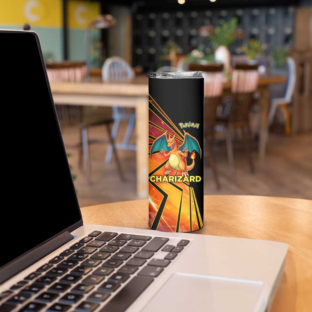 Charizard Poké Skinny Tumbler Retro Comic Style Explosion