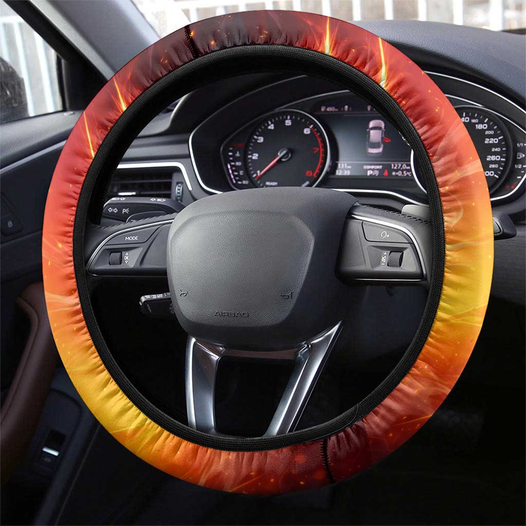 Charizard Poké Steering Wheel Cover Retro Comic Style Explosion