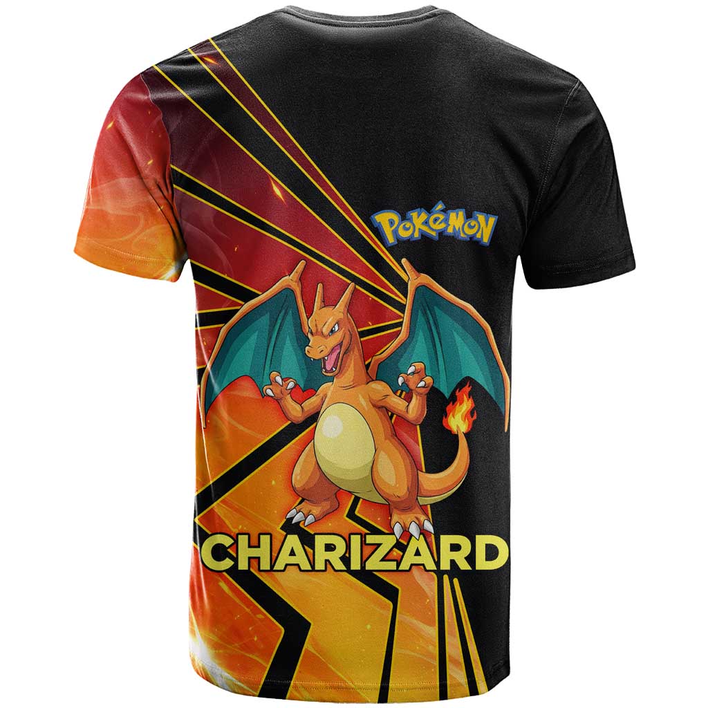 Charizard Poké T Shirt Retro Comic Style Explosion