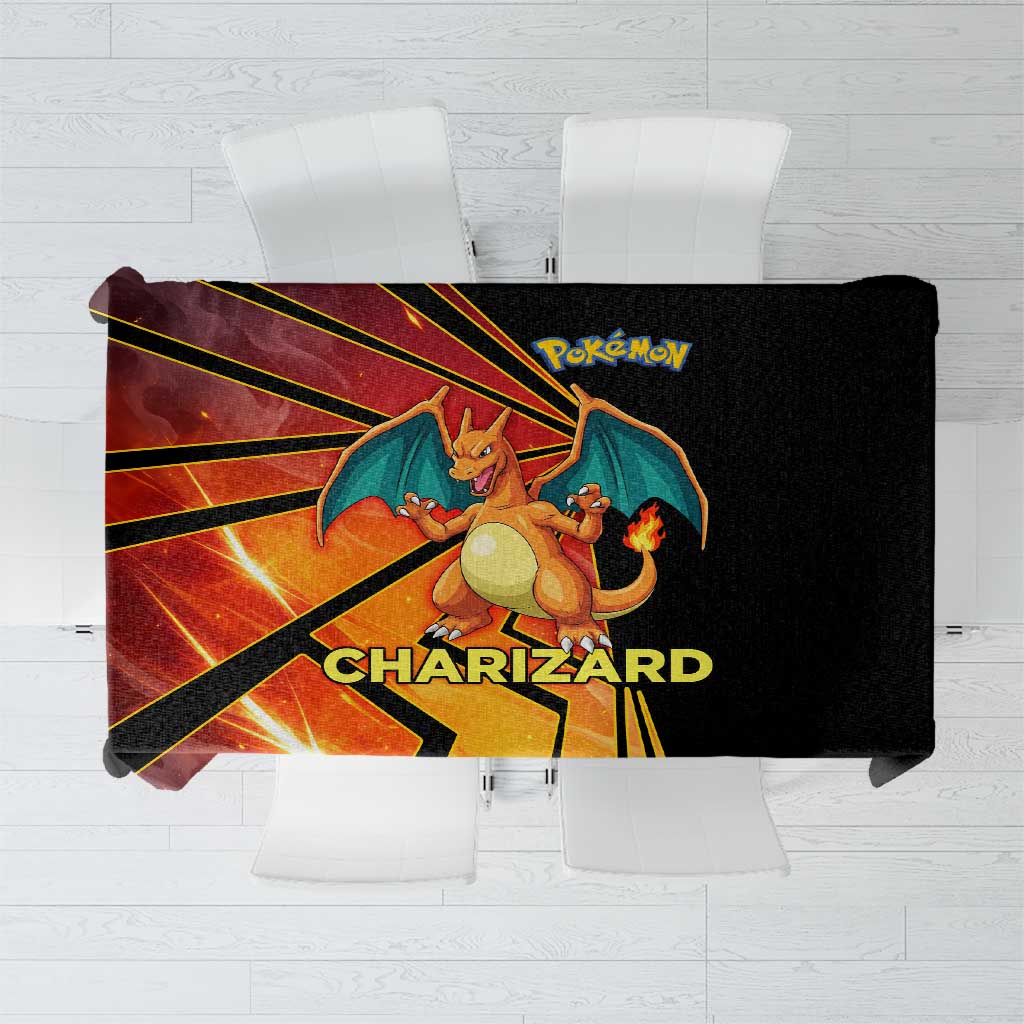 Charizard Poké Tablecloth Retro Comic Style Explosion
