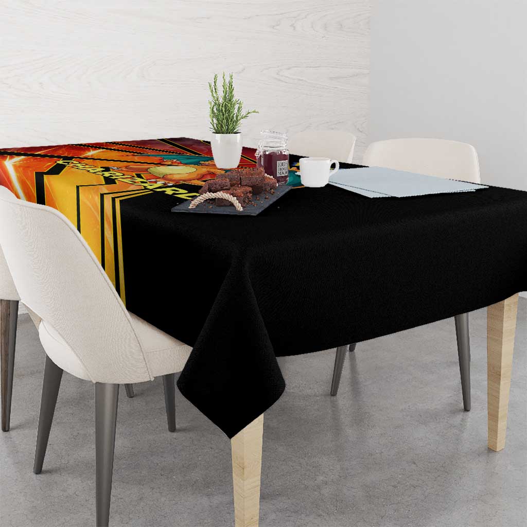 Charizard Poké Tablecloth Retro Comic Style Explosion