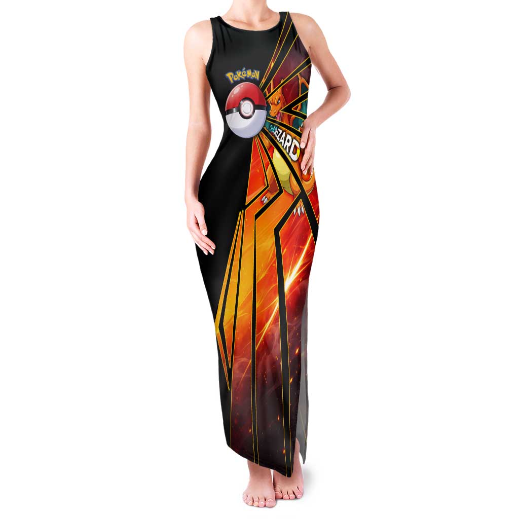 Charizard Poké Tank Maxi Dress Retro Comic Style Explosion
