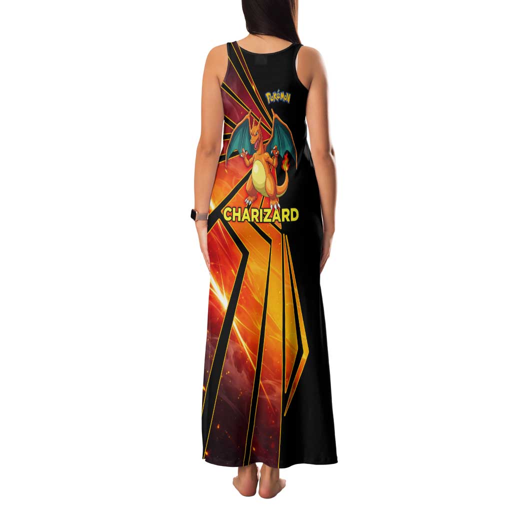 Charizard Poké Tank Maxi Dress Retro Comic Style Explosion