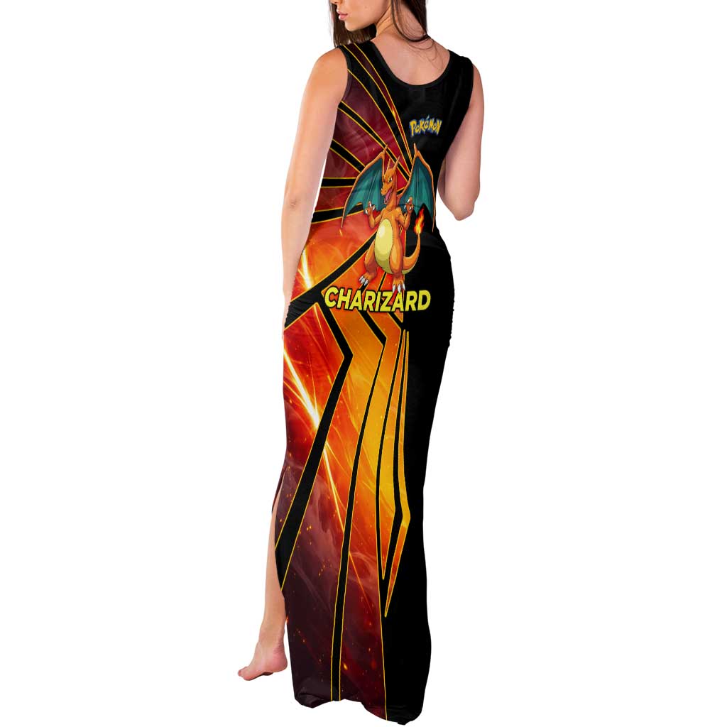 Charizard Poké Tank Maxi Dress Retro Comic Style Explosion