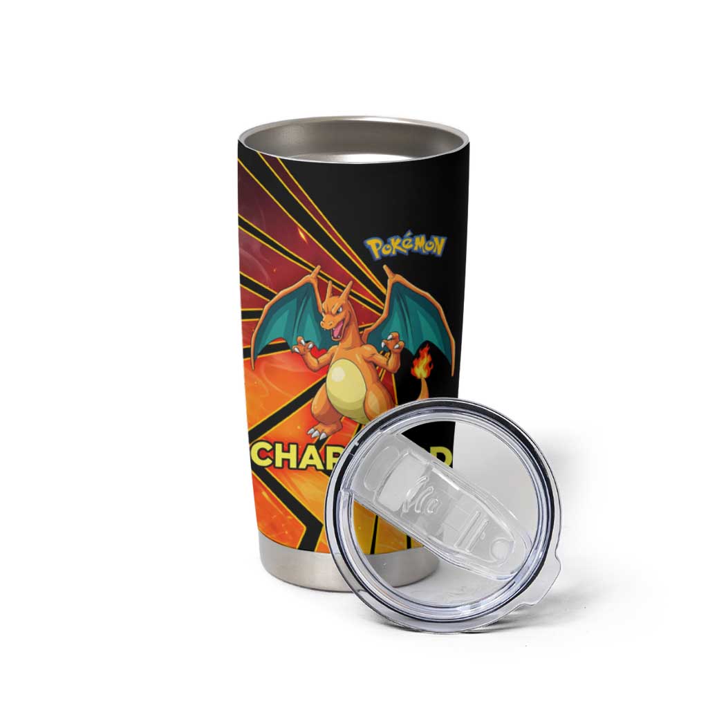 Charizard Poké Tumbler Cup Retro Comic Style Explosion