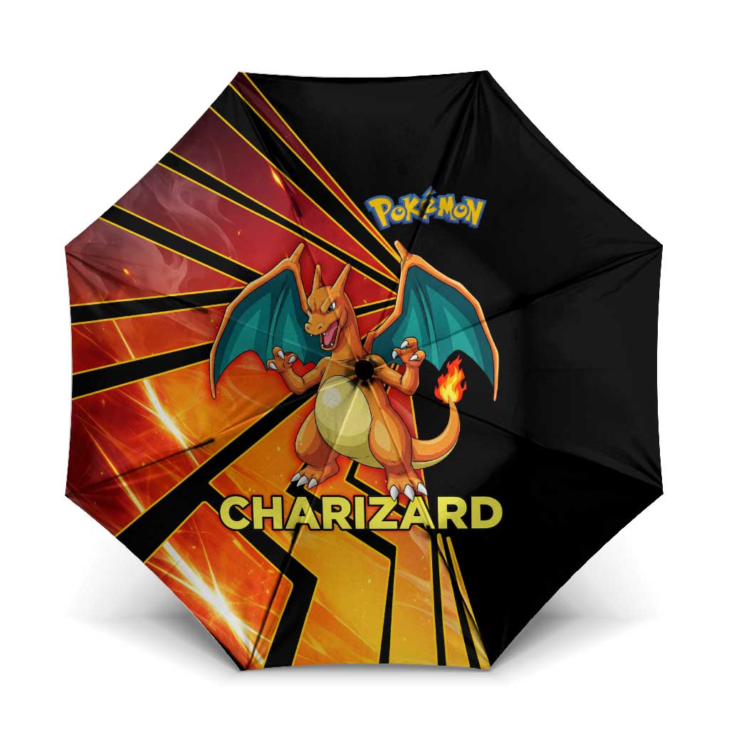 Charizard Poké Umbrella Retro Comic Style Explosion