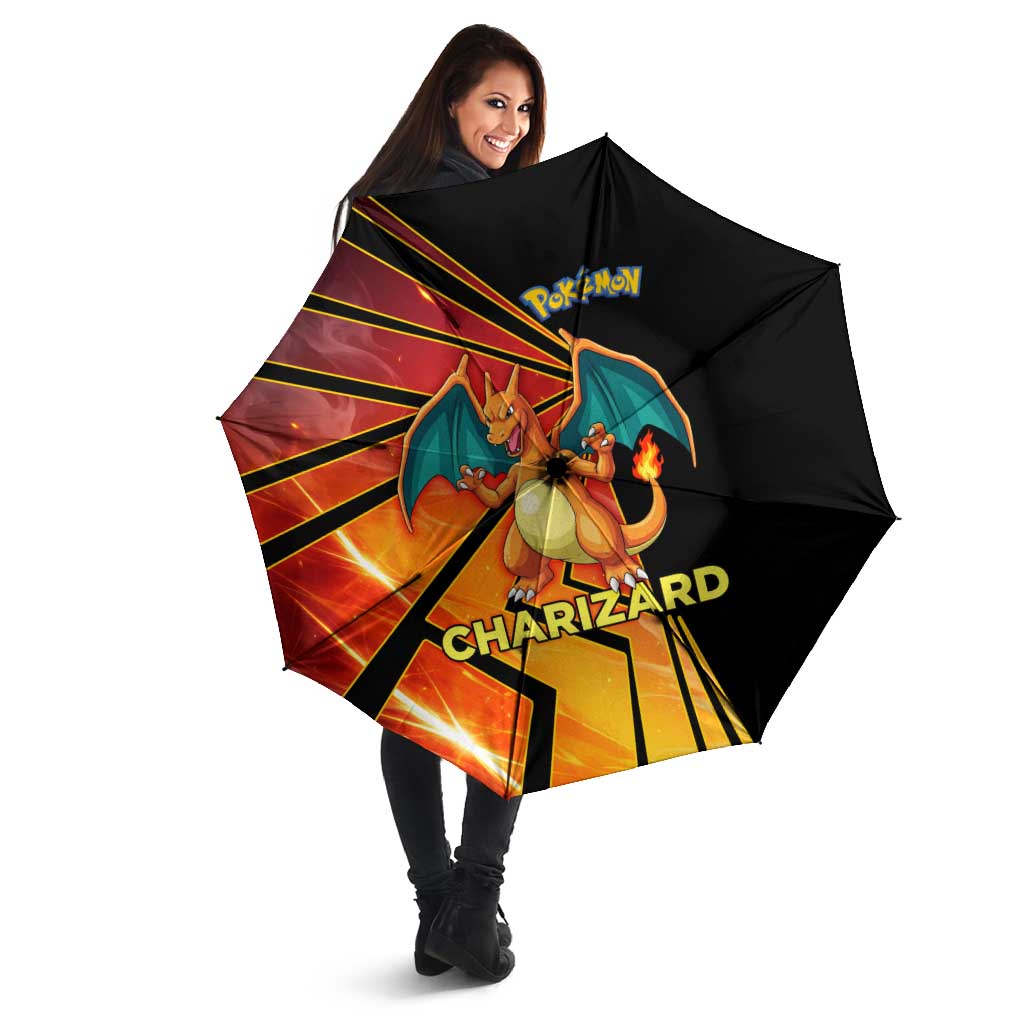 Charizard Poké Umbrella Retro Comic Style Explosion