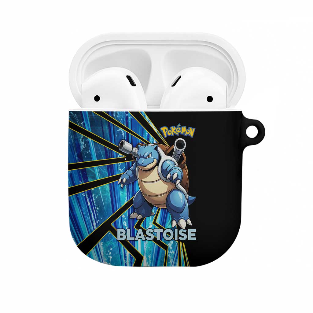 Blastoise Poké AirPods Case Aqua Burst Comic Style