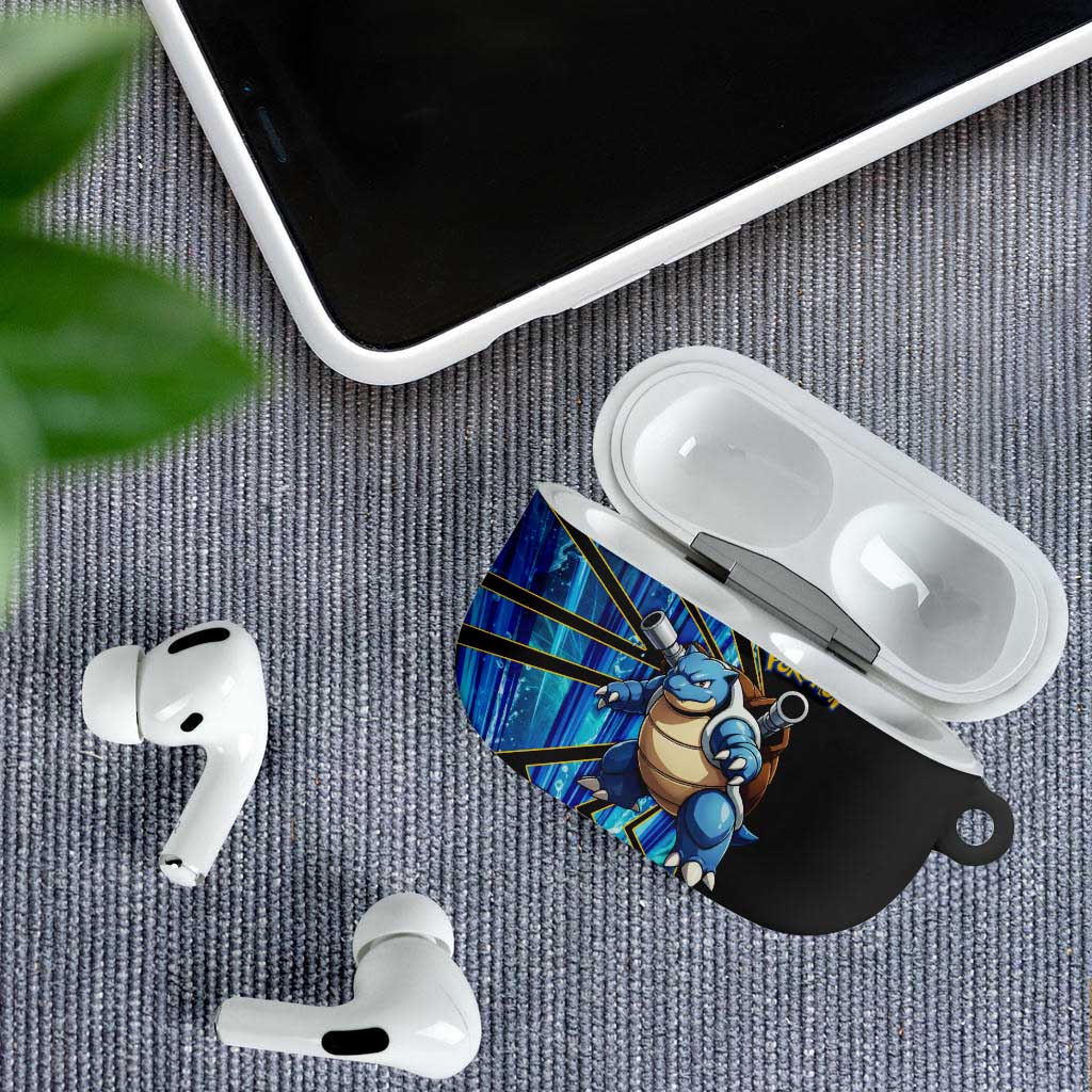 Blastoise Poké AirPods Case Aqua Burst Comic Style