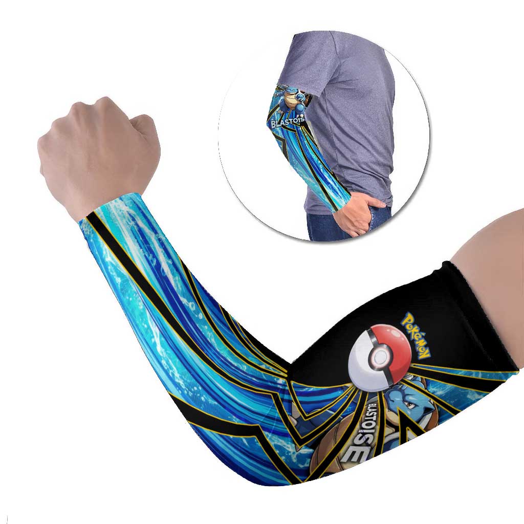 Blastoise Poké Arm Sleeves Aqua Burst Comic Style