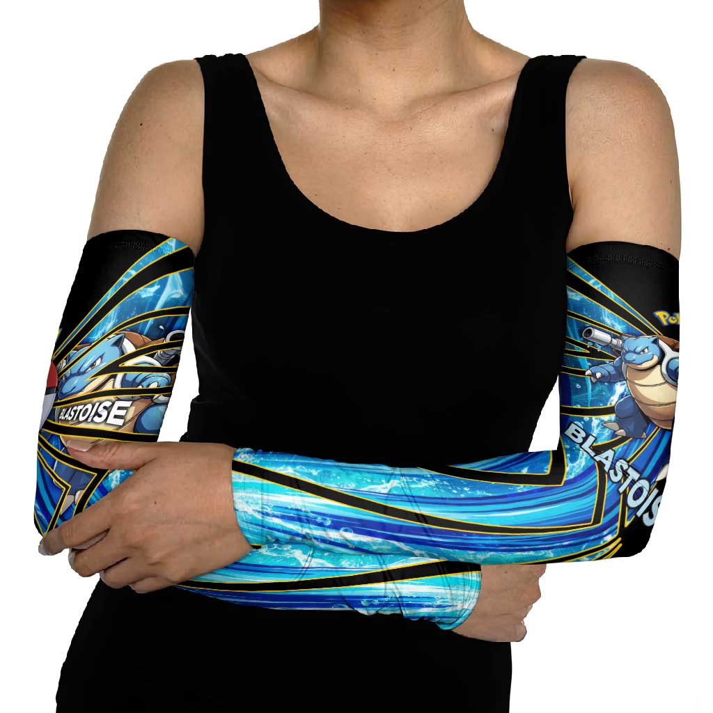 Blastoise Poké Arm Sleeves Aqua Burst Comic Style