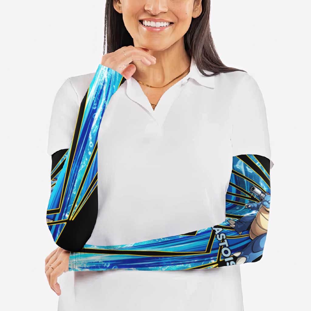 Blastoise Poké Arm Sleeves Aqua Burst Comic Style