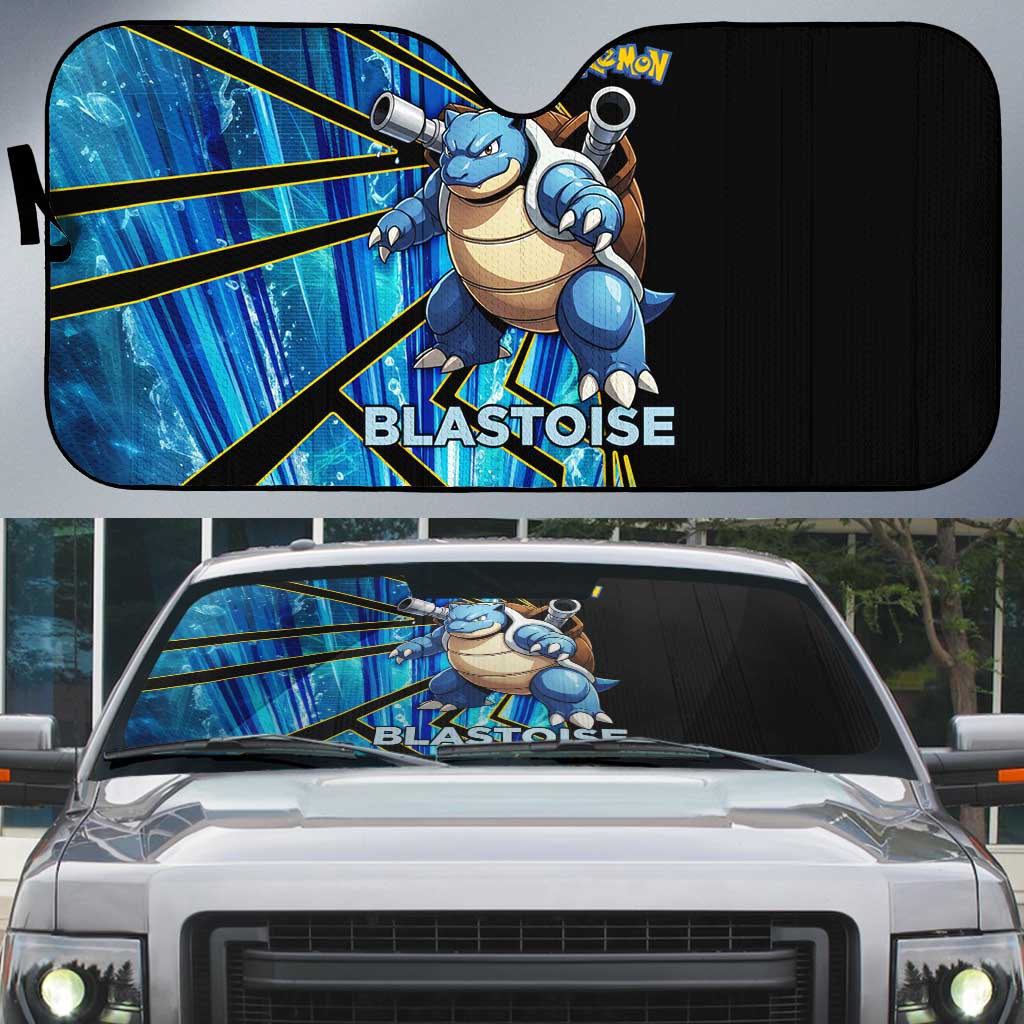 Blastoise Poké Auto Sun Shade Aqua Burst Comic Style