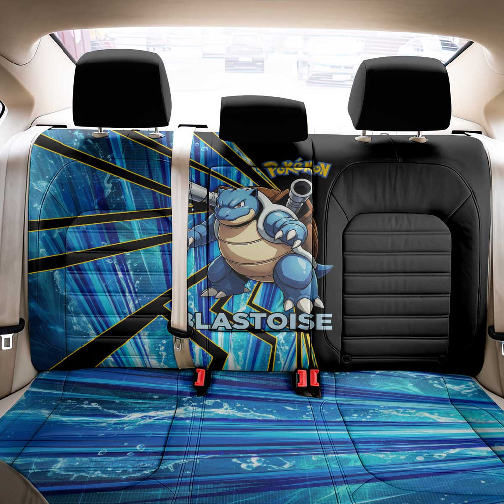 Blastoise Poké Back Car Seat Cover Aqua Burst Comic Style