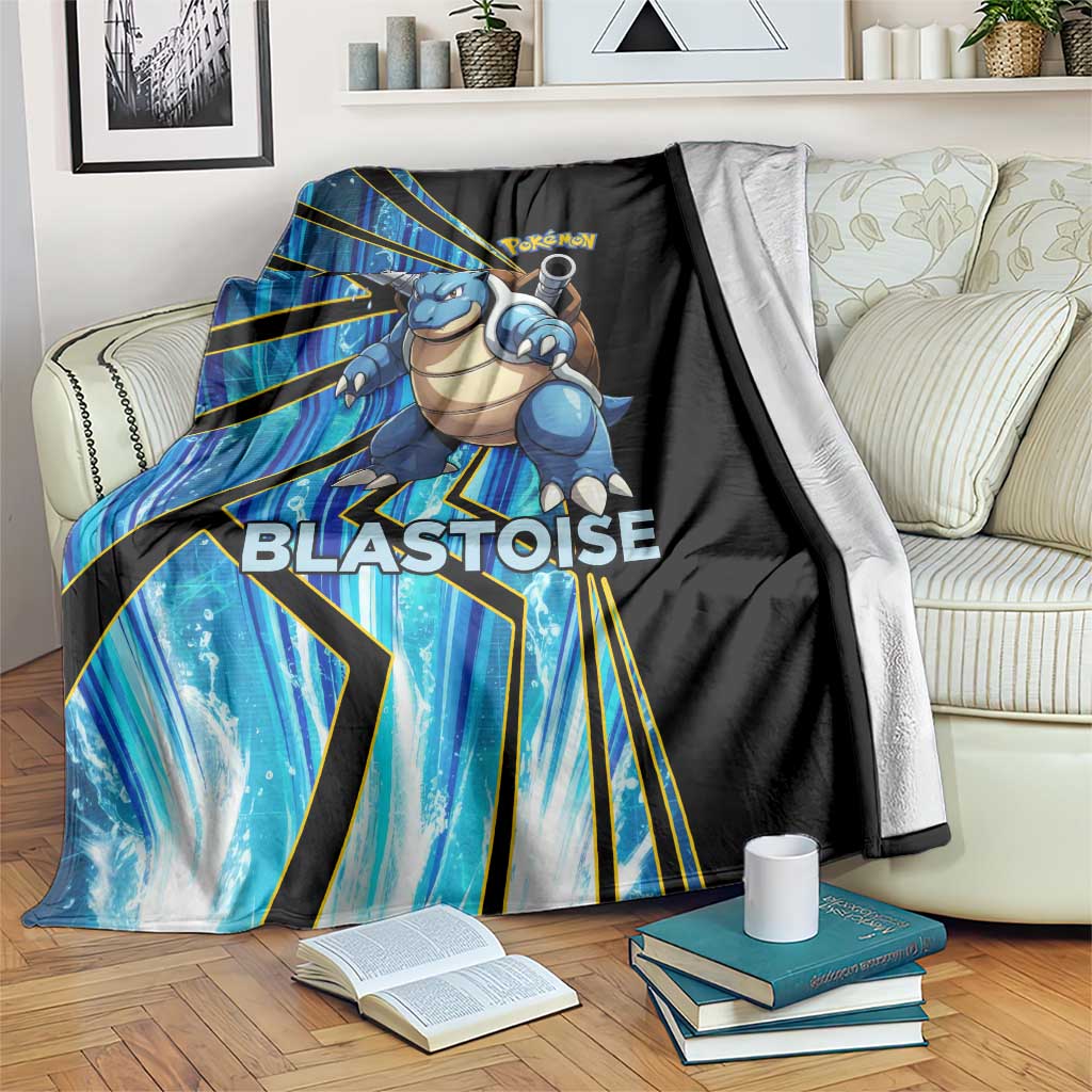 Blastoise Poké Blanket Aqua Burst Comic Style