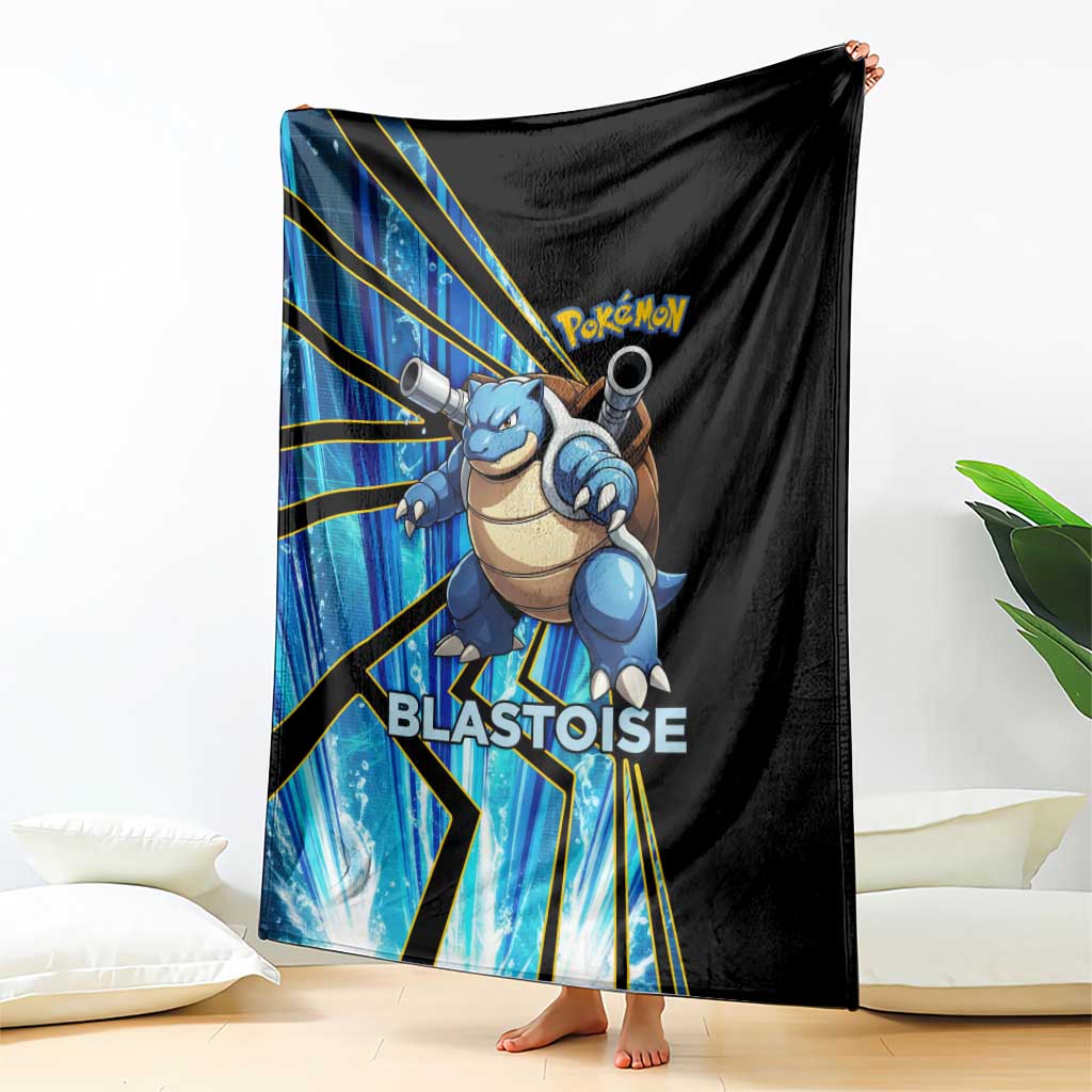Blastoise Poké Blanket Aqua Burst Comic Style