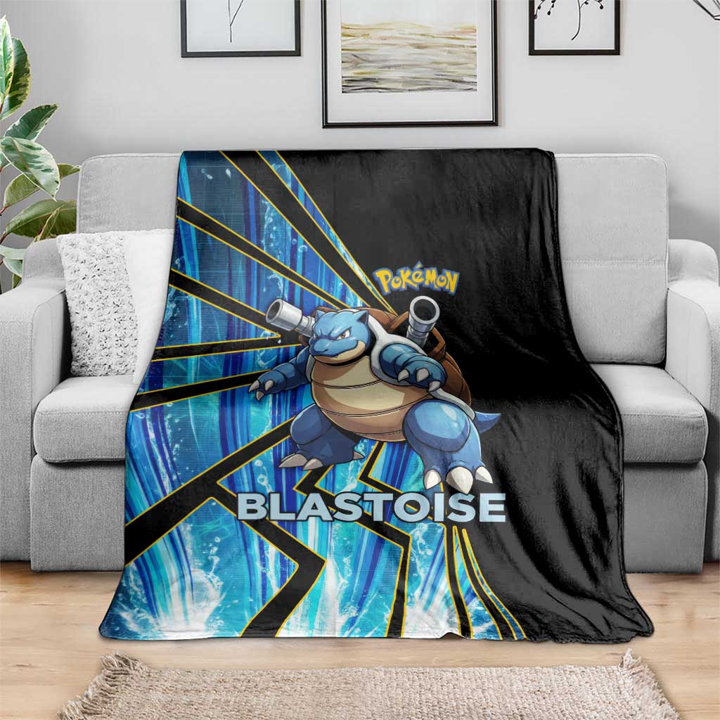 Blastoise Poké Blanket Aqua Burst Comic Style
