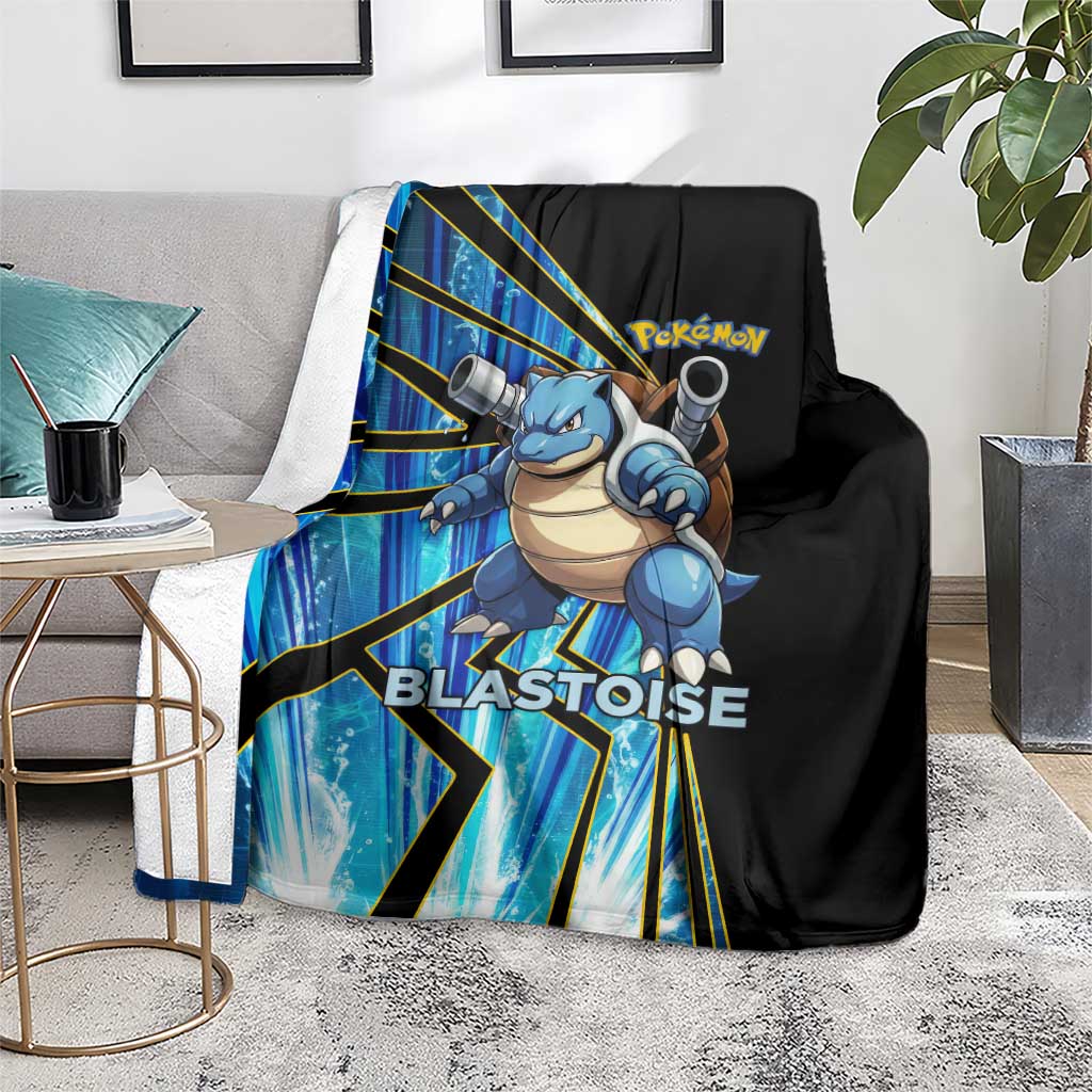 Blastoise Poké Blanket Aqua Burst Comic Style
