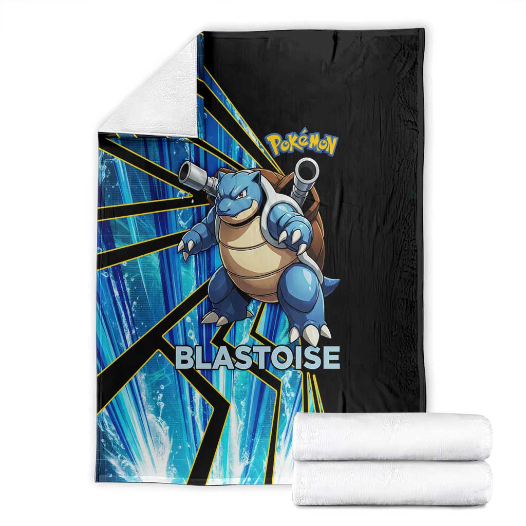 Blastoise Poké Blanket Aqua Burst Comic Style