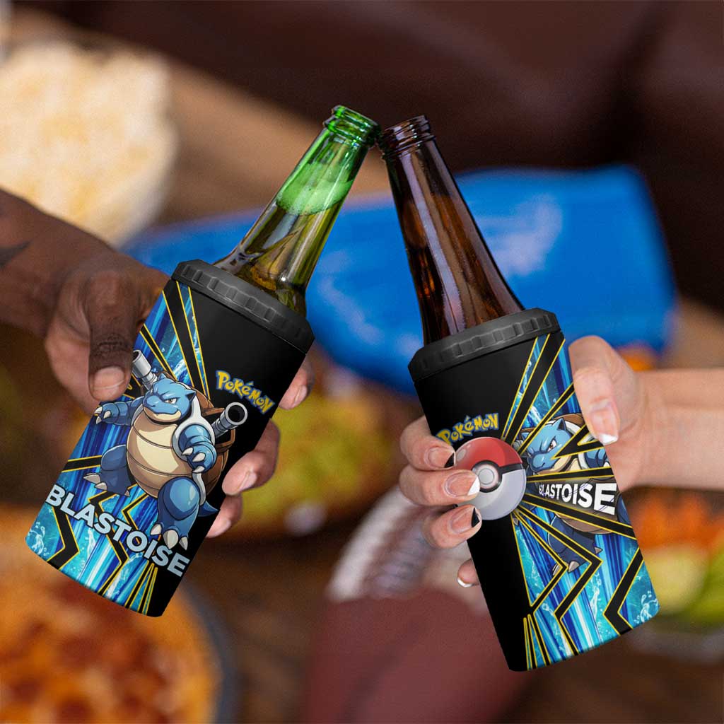 Blastoise Poké 4 in 1 Can Cooler Tumbler Aqua Burst Comic Style