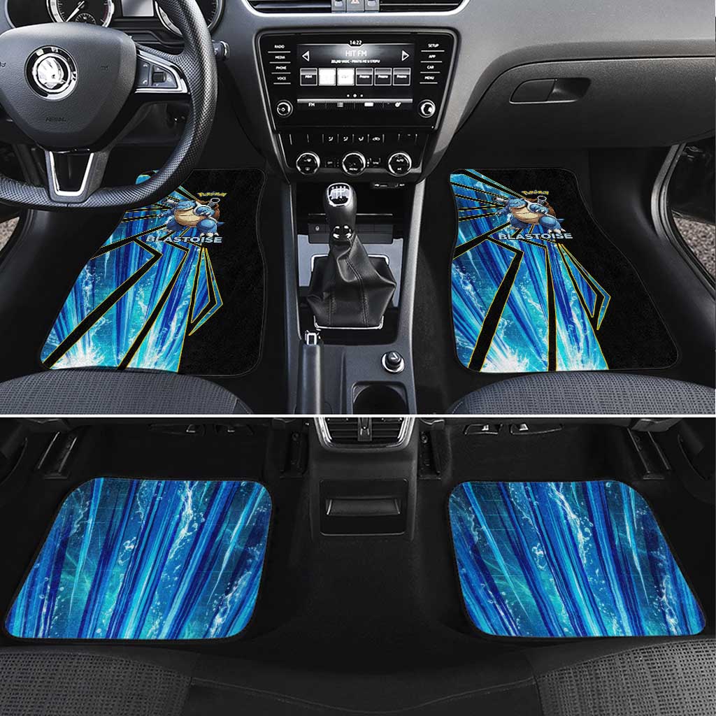 Blastoise Poké Car Mats Aqua Burst Comic Style