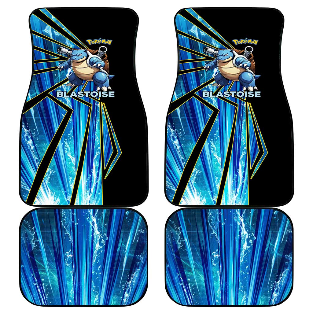 Blastoise Poké Car Mats Aqua Burst Comic Style