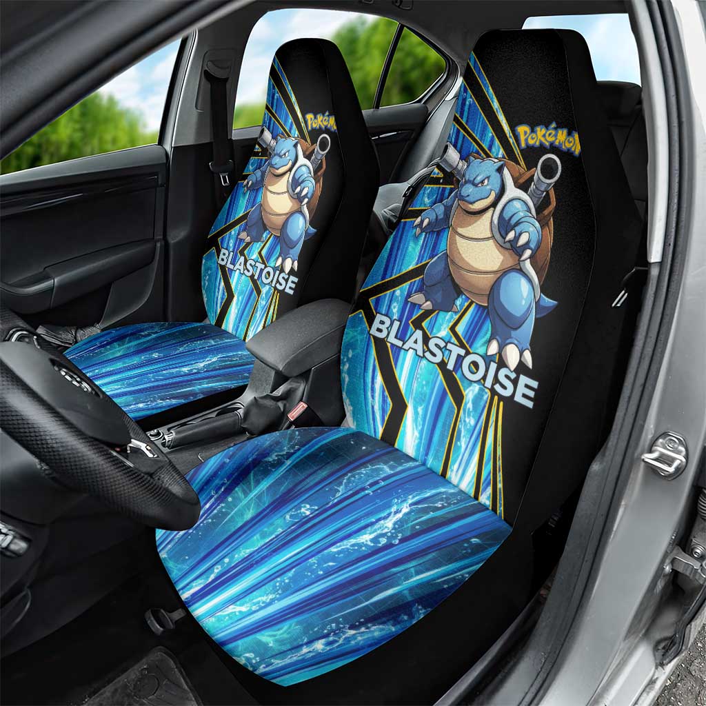 Blastoise Poké Car Seat Cover Aqua Burst Comic Style