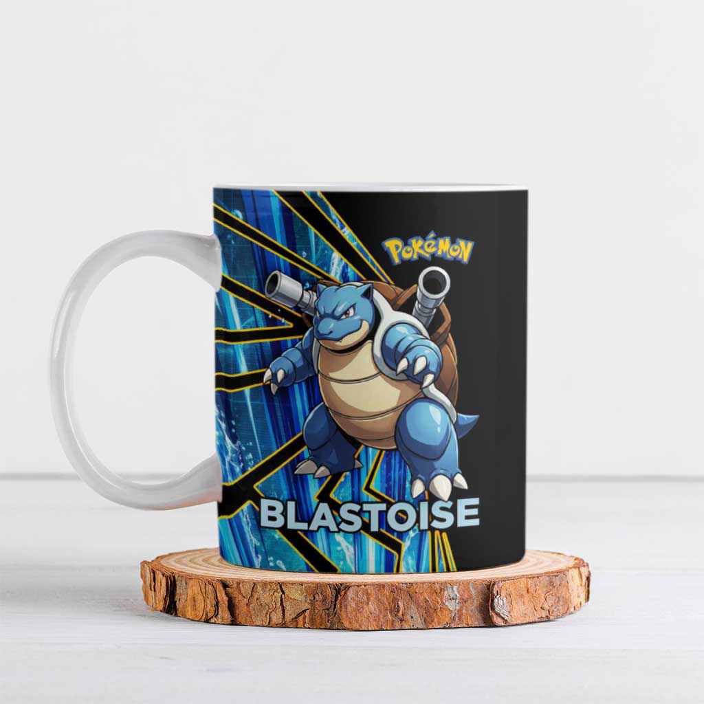 Blastoise Poké Ceramic Mug Aqua Burst Comic Style
