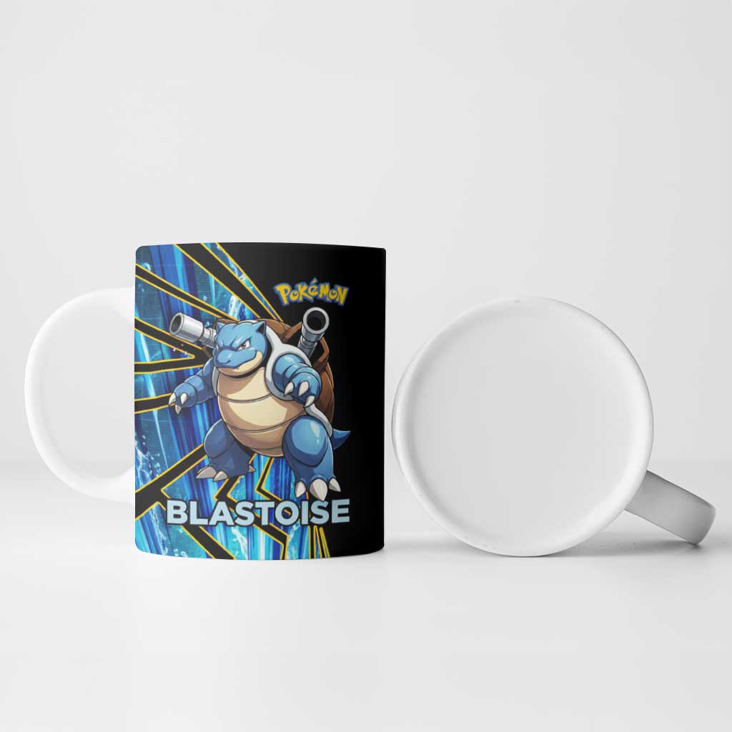 Blastoise Poké Ceramic Mug Aqua Burst Comic Style