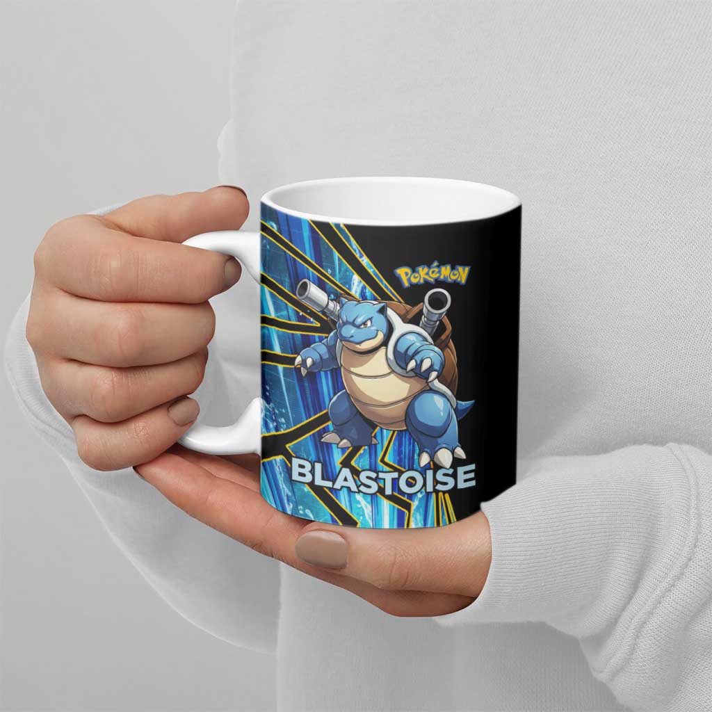 Blastoise Poké Ceramic Mug Aqua Burst Comic Style