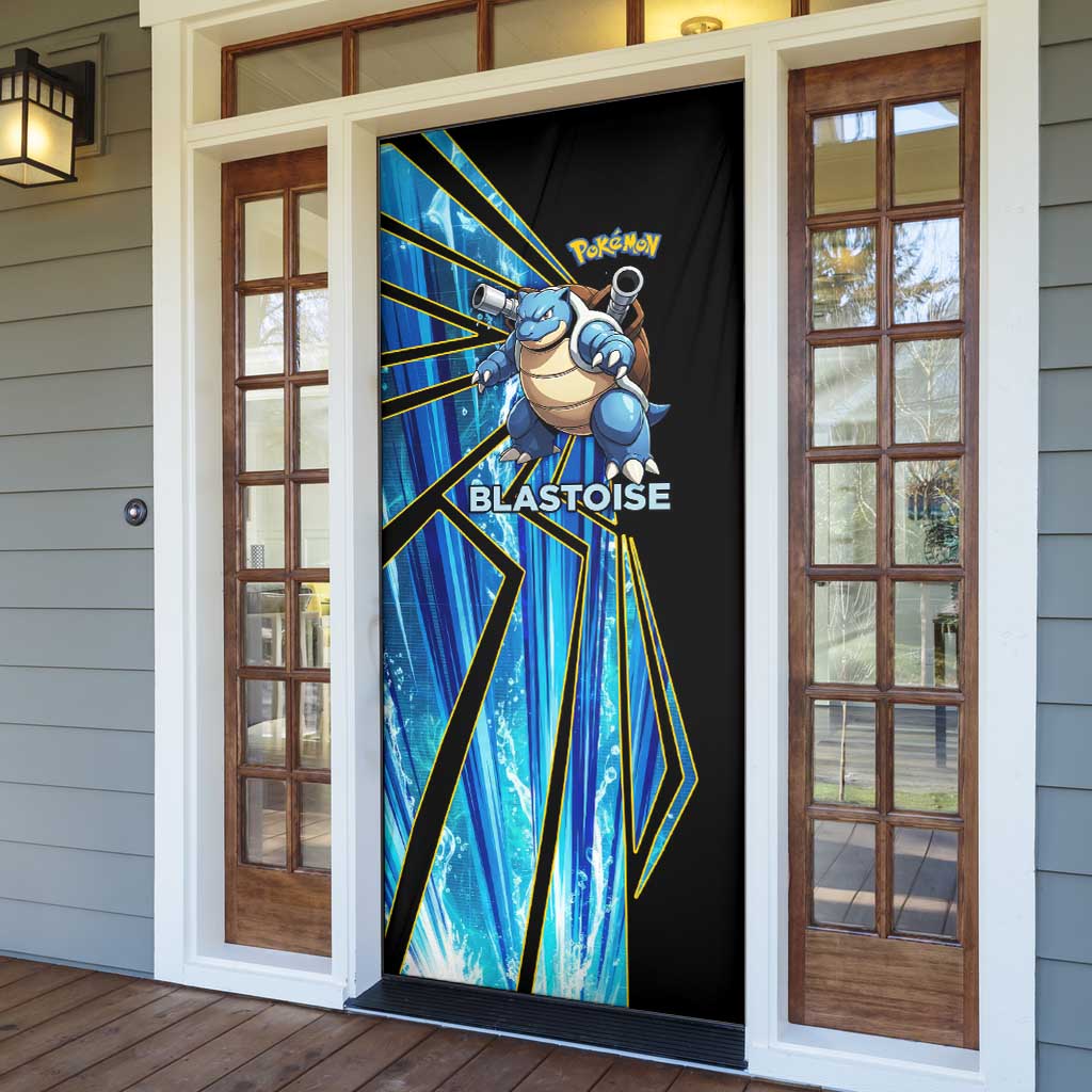Blastoise Poké Door Cover Aqua Burst Comic Style