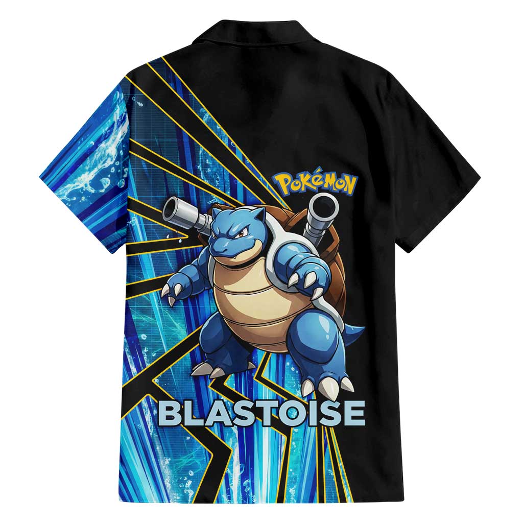 Blastoise Poké Family Matching Tank Maxi Dress and Hawaiian Shirt Aqua Burst Comic Style