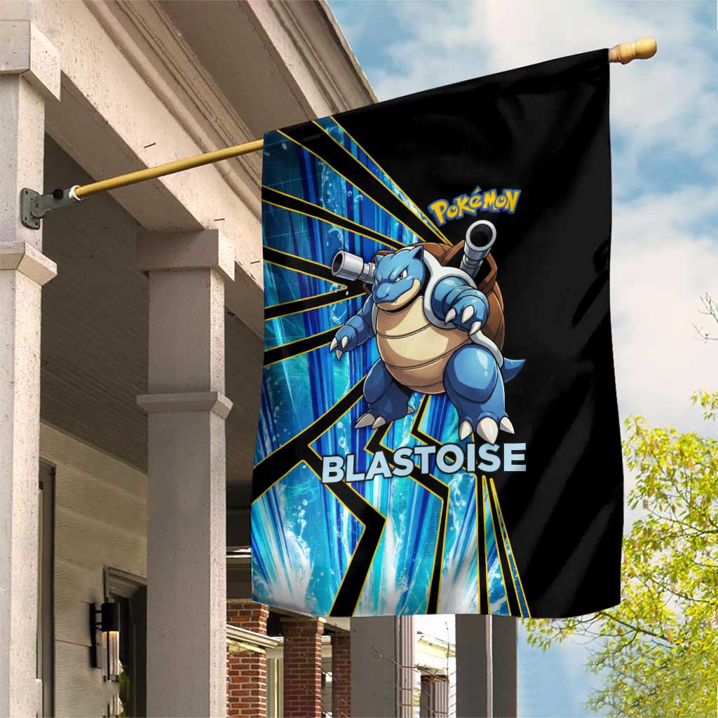 Blastoise Poké Garden Flag Aqua Burst Comic Style