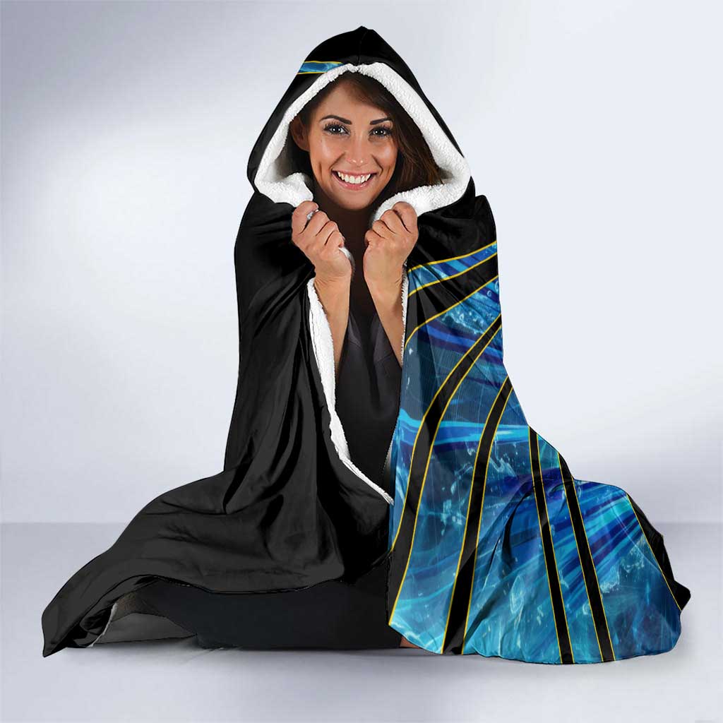 Blastoise Poké Hooded Blanket Aqua Burst Comic Style