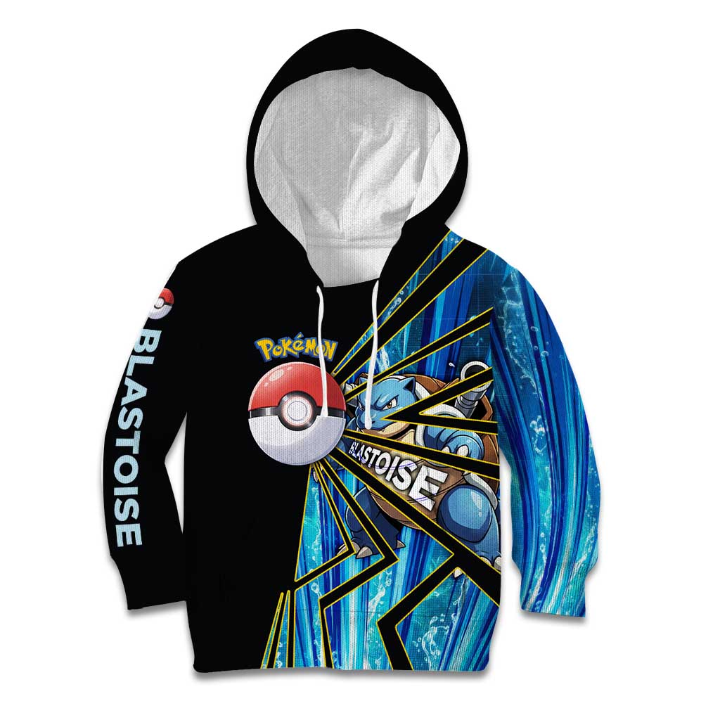 Blastoise Poké Kid Hoodie Aqua Burst Comic Style