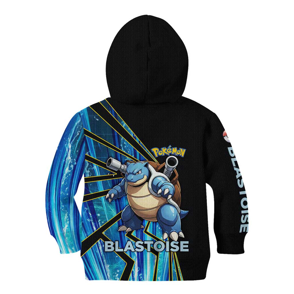 Blastoise Poké Kid Hoodie Aqua Burst Comic Style