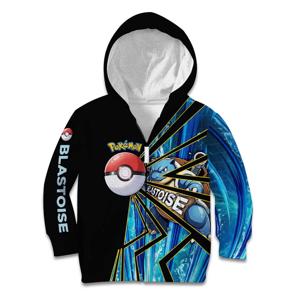 Blastoise Poké Kid Hoodie Aqua Burst Comic Style
