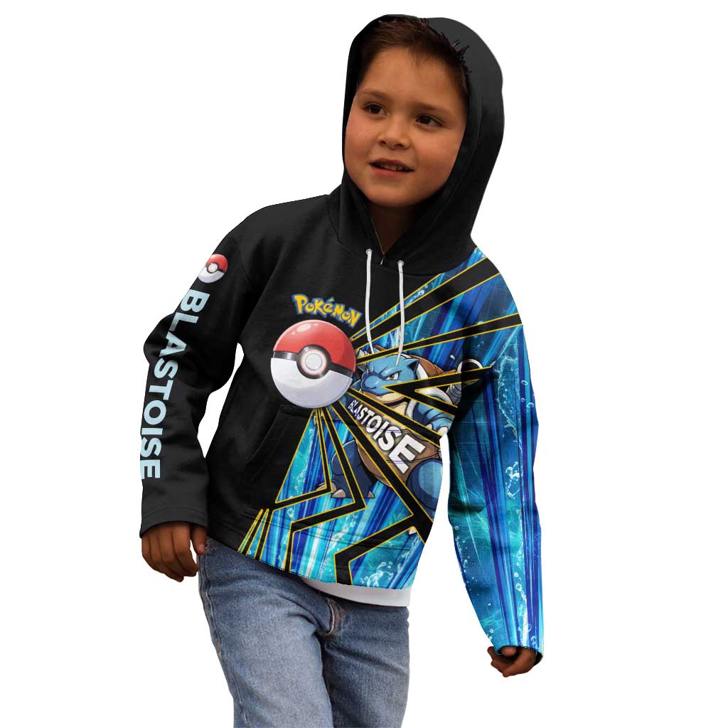 Blastoise Poké Kid Hoodie Aqua Burst Comic Style