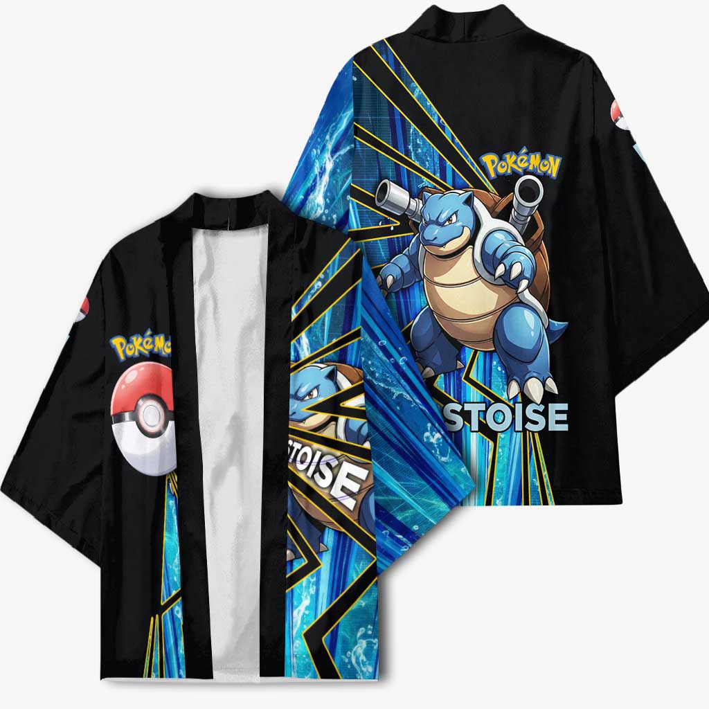 Blastoise Poké Kimono Aqua Burst Comic Style