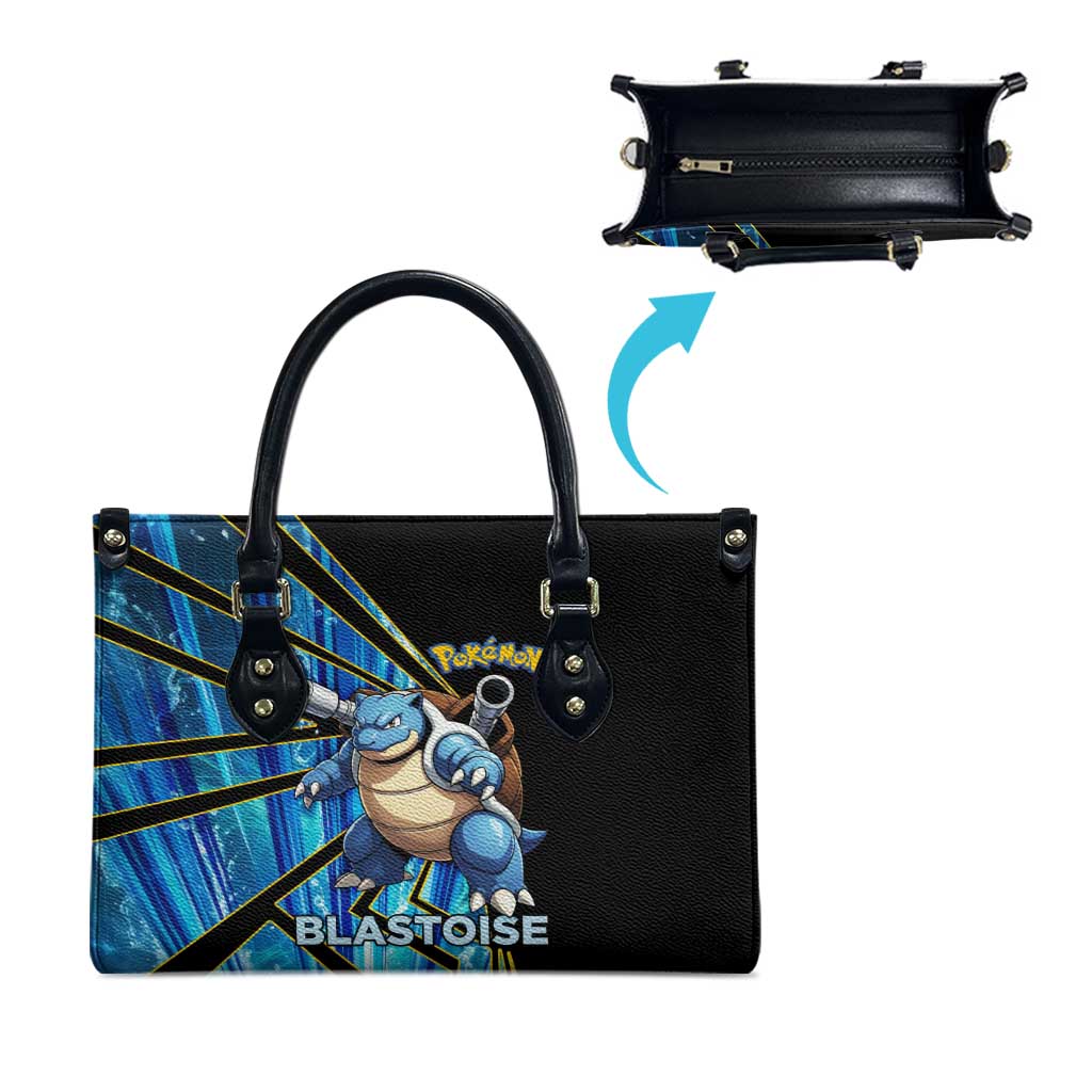 Blastoise Poké Leather Bag Aqua Burst Comic Style